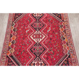 Vinatge Shiraz Oriental Tribal Hand Knotted Wool Persian Area Rug - 10'1" x 7'1"