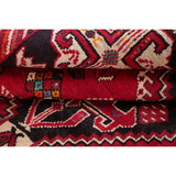 Vinatge Shiraz Oriental Tribal Hand Knotted Wool Persian Area Rug - 10'1" x 7'1"