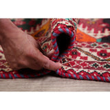 Vinatge Shiraz Oriental Tribal Hand Knotted Wool Persian Area Rug - 10'1" x 7'1"