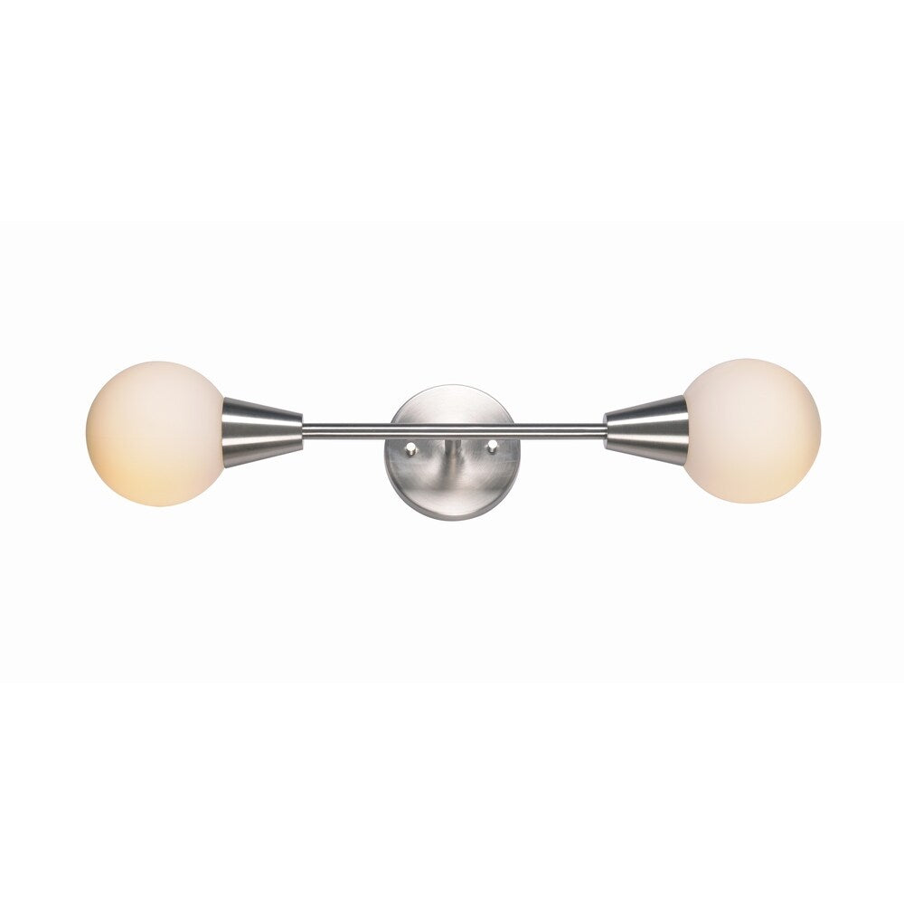 Vince Brushed Steel 24 Inch 2 Light Sconce - Brushed Steel