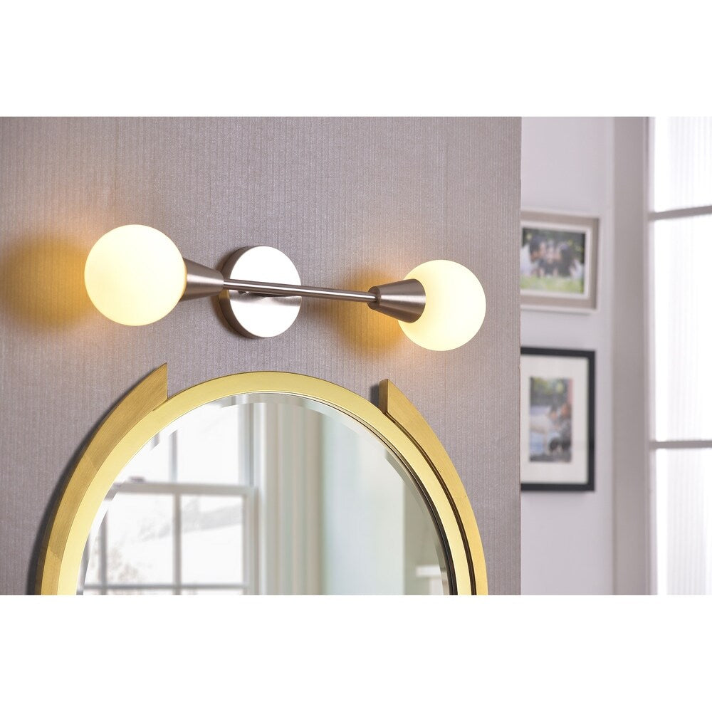 Vince Brushed Steel 24 Inch 2 Light Sconce - Brushed Steel