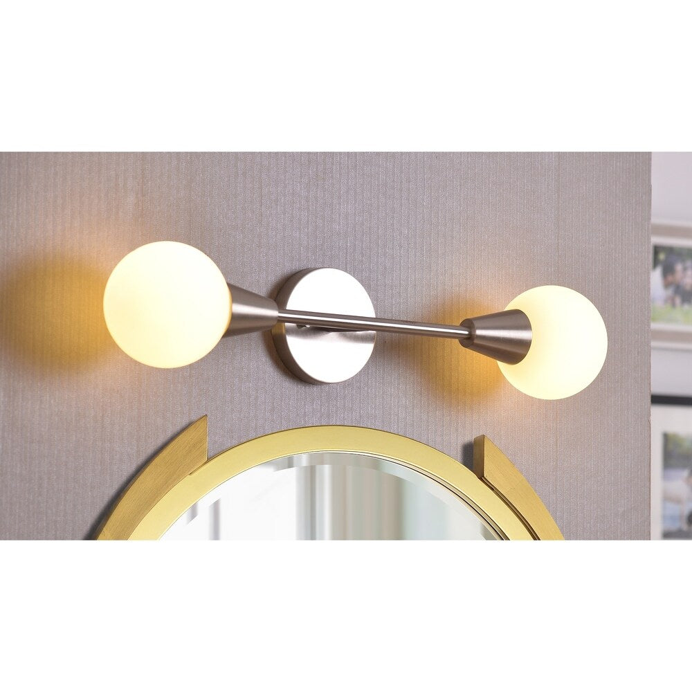 Vince Brushed Steel 24 Inch 2 Light Sconce - Brushed Steel