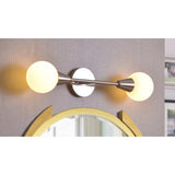 Vince Brushed Steel 24 Inch 2 Light Sconce - Brushed Steel