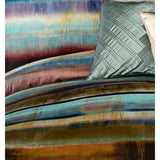 Vince Camuto Lille 3-piece Striped Green and Gold Comforter Set