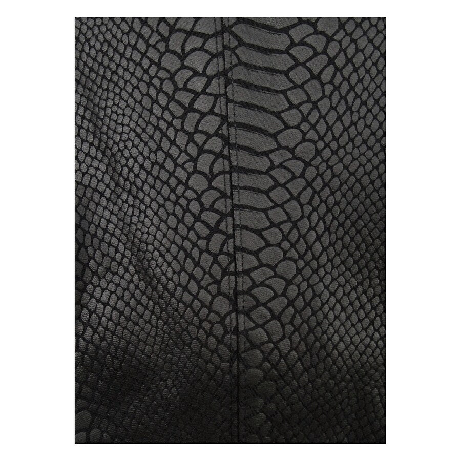 Vince Camuto Women's Crocodile Embossed Leggings (XXL, Black)