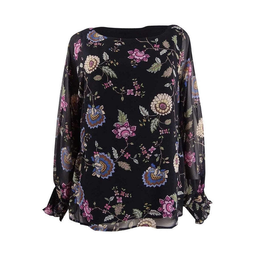 Vince Camuto Women's Floral-Print Batwing Sleeve Blouse