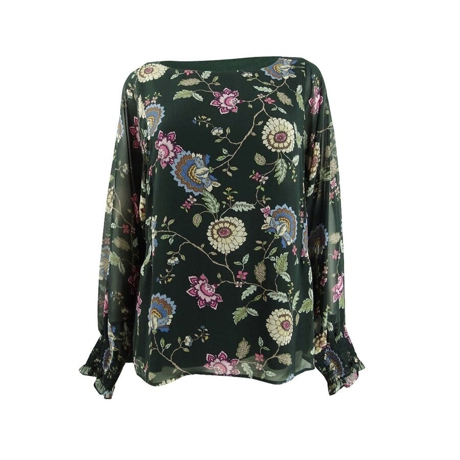Vince Camuto Women's Floral-Print Batwing Sleeve Blouse