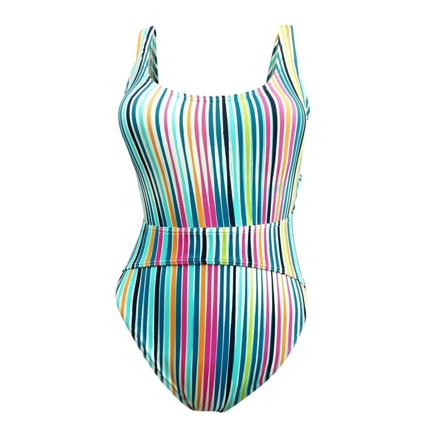 Vince Camuto Women's High-Leg Cut-Out One-Piece Swimsuit (8, Multi)
