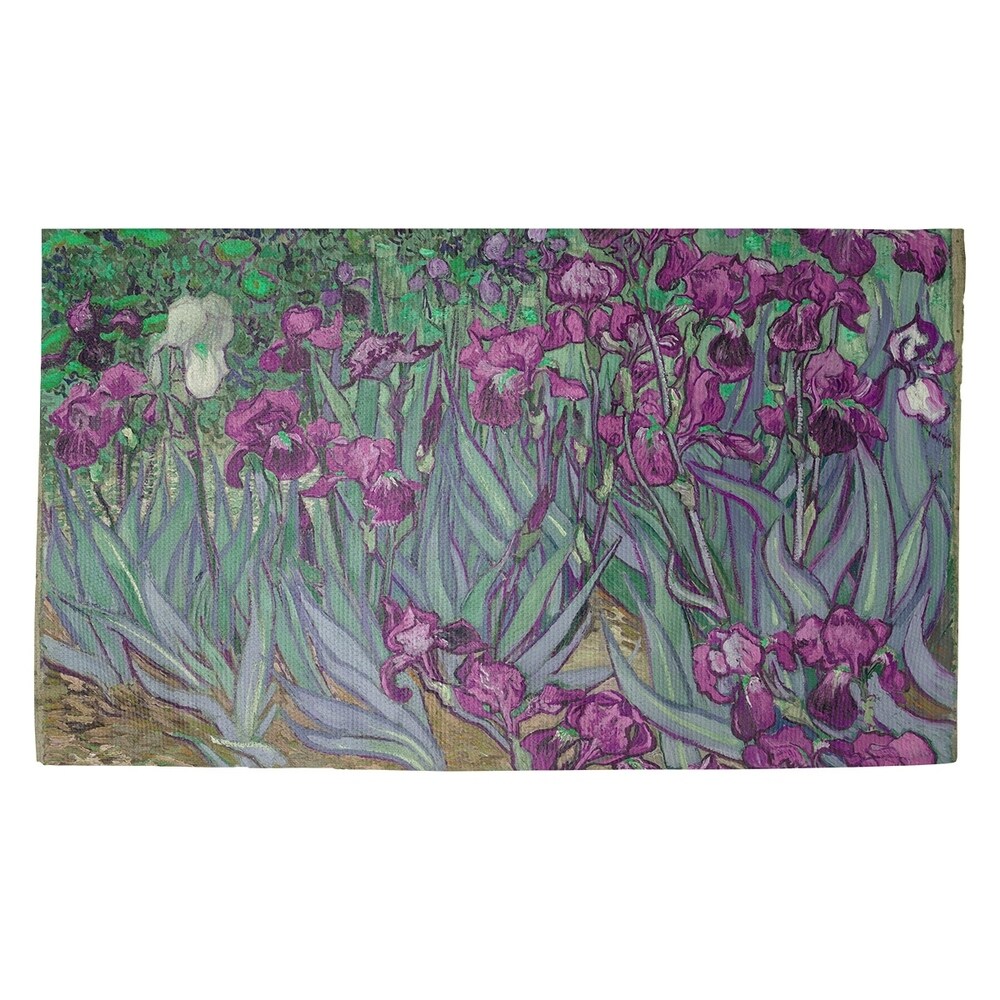 Vincent Van Gogh Irises in Pink Dobby Rug