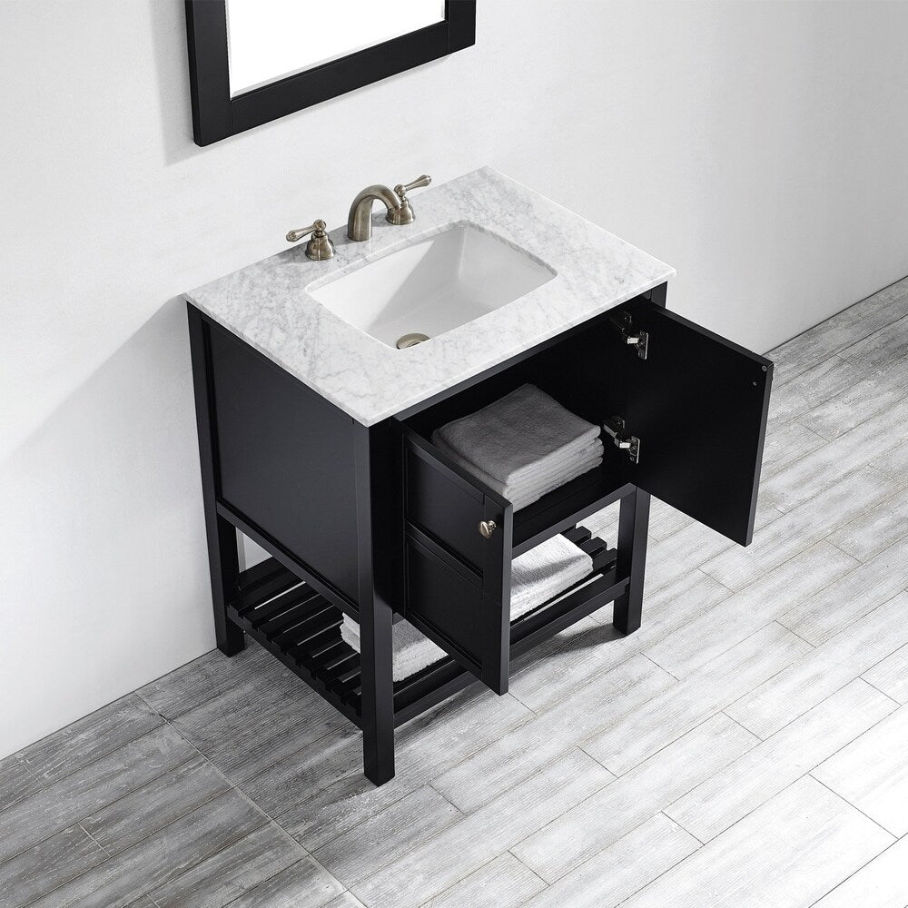 Vinnova Florence 30-inch Vanity in Espresso with Mirror