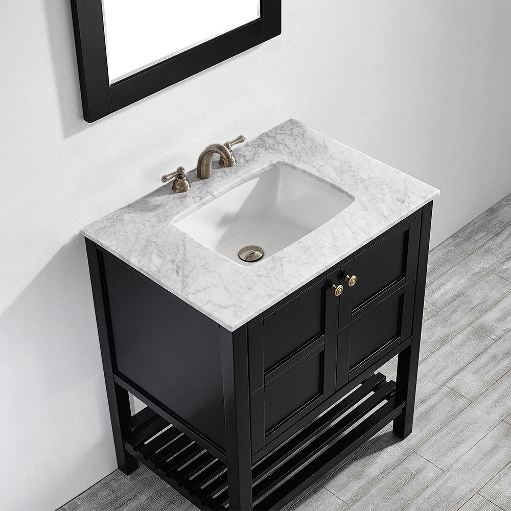 Vinnova Florence 30-inch Vanity in Espresso with Mirror