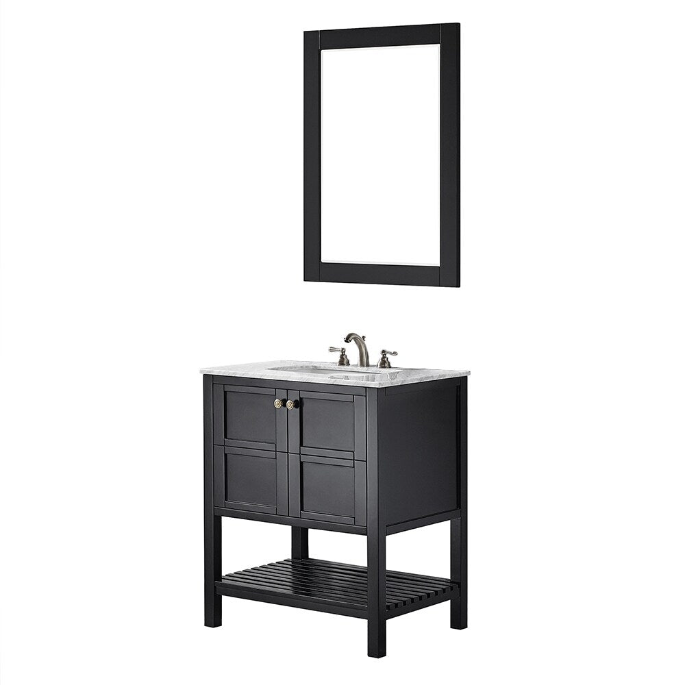 Vinnova Florence 30-inch Vanity in Espresso with Mirror