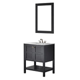 Vinnova Florence 30-inch Vanity in Espresso with Mirror
