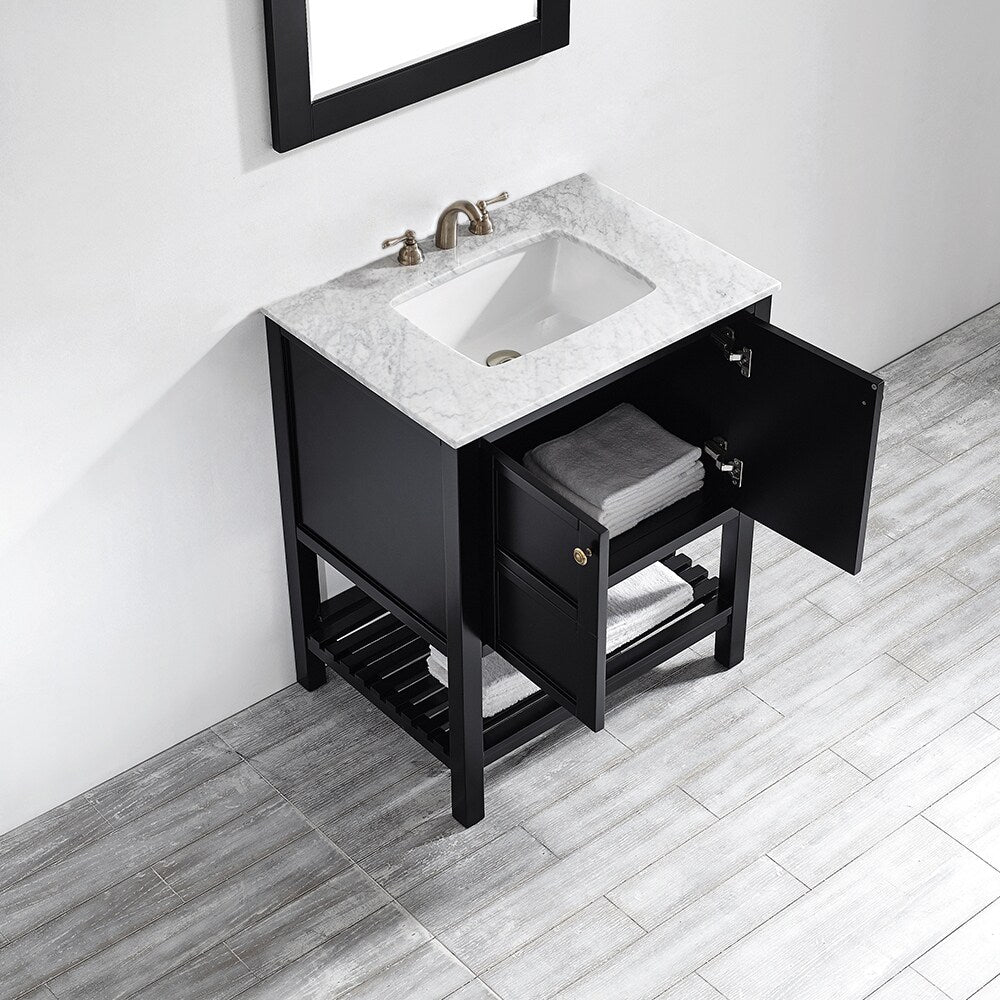 Vinnova Florence 30-inch Vanity in Espresso with Mirror