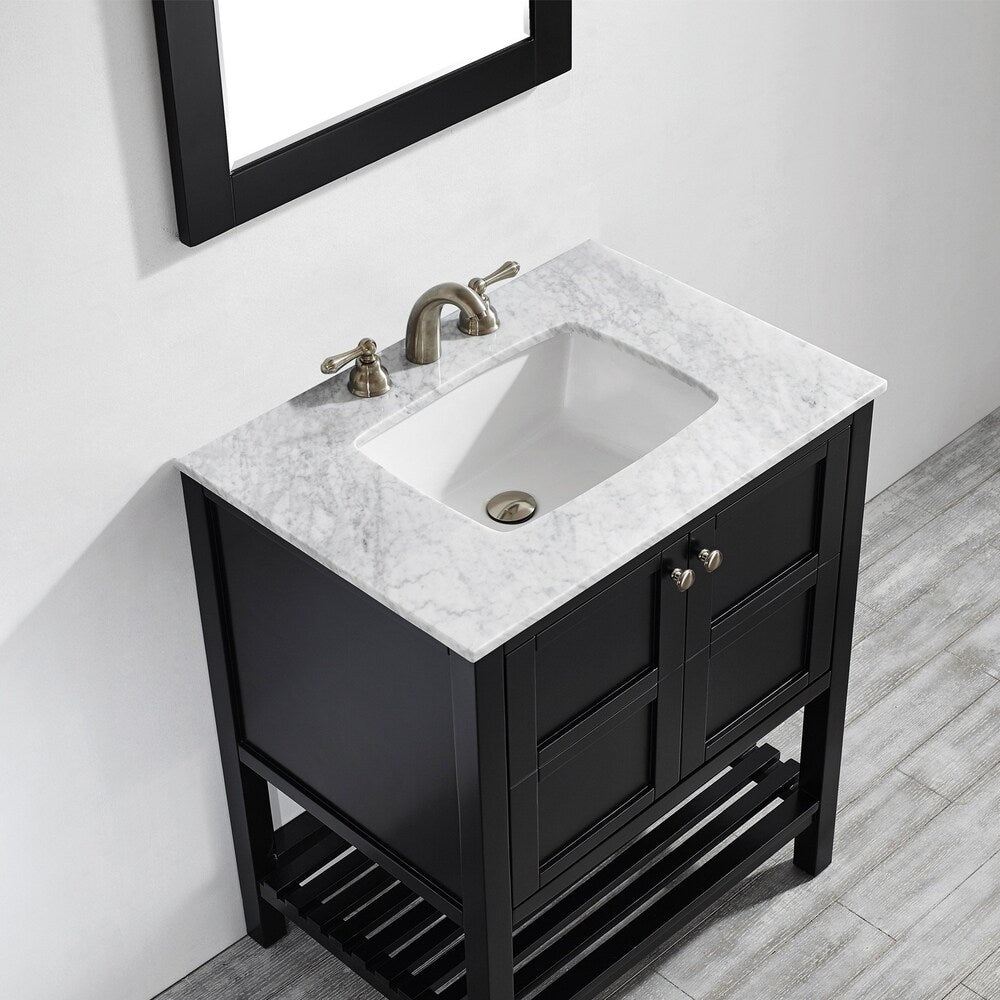 Vinnova Florence 30-inch Vanity in Espresso with Mirror