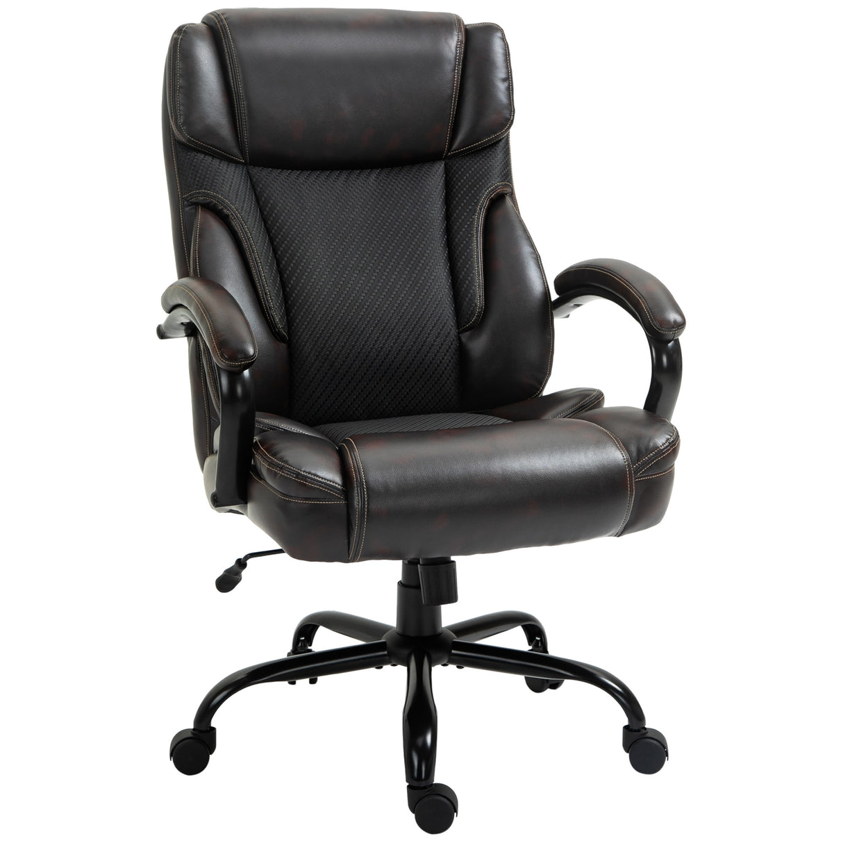 Vinsetto 484LBS Big and Tall Ergonomic Executive Office Chair High Back Adjustable Computer Task Chair Swivel PU Leather