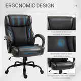 Vinsetto 484LBS Big and Tall Ergonomic Executive Office Chair High Back Adjustable Computer Task Chair Swivel PU Leather