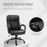 Vinsetto 484LBS Big and Tall Ergonomic Executive Office Chair High Back Adjustable Computer Task Chair Swivel PU Leather