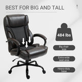 Vinsetto 484LBS Big and Tall Ergonomic Executive Office Chair High Back Adjustable Computer Task Chair Swivel PU Leather
