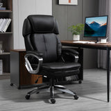 Vinsetto High Back Ergonomic Home Office Chair PU Leather Swivel Chair with Adjustable Height and Padded Armrests