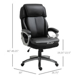 Vinsetto High Back Ergonomic Home Office Chair PU Leather Swivel Chair with Adjustable Height and Padded Armrests
