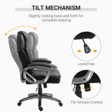 Vinsetto High Back Ergonomic Home Office Chair PU Leather Swivel Chair with Adjustable Height and Padded Armrests