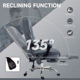 Vinsetto Massage Office Chair with 6 Vibration Points, Heated Reclining Computer Chair, Swivel Desk Chair