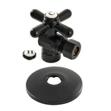 Vintage 1/2-Inch Sweat x 3/8-Inch OD Comp Quarter-Turn Angle Stop Valve with Flange