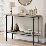 Vintage 2 Tier Console Table with Storage, Sofa Table for Entryway