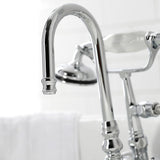 Kingston Brass Vintage 3-3/8 in. Tub Wall Mount Clawfoot Tub Faucet with Hand Shower