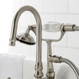 Kingston Brass Vintage 3-3/8 in. Tub Wall Mount Clawfoot Tub Faucet with Hand Shower
