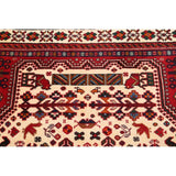 Vintage Abadeh Geometric Hand Made Wool Persian Area Rug - 6'2" x 7'0" Square