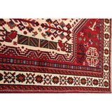 Vintage Abadeh Geometric Hand Made Wool Persian Area Rug - 6'2" x 7'0" Square