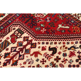 Vintage Abadeh Geometric Hand Made Wool Persian Area Rug - 6'2" x 7'0" Square