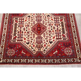Vintage Abadeh Geometric Hand Made Wool Persian Area Rug - 6'2" x 7'0" Square