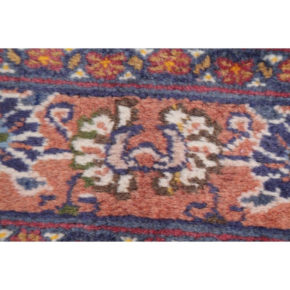 Vintage Ardebil All-Over Hand-Knotted Wool Persian Oriental Area Rug - 7'5" x 4'9"