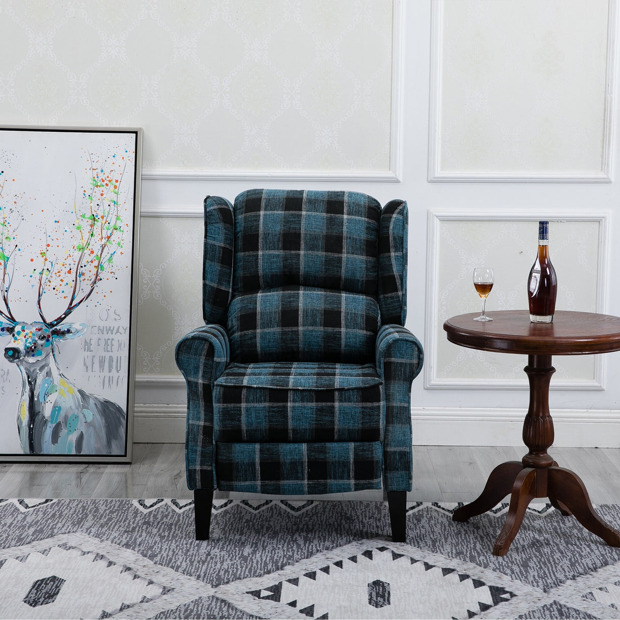 Vintage Armchair Sofa Comfortable Upholstered leisure chair / Recliner Chair for Living Room