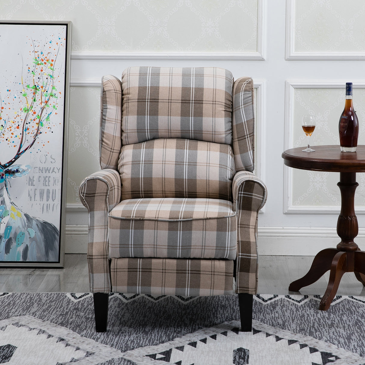 Vintage Armchair Sofa Comfortable Upholstered leisure chair / Recliner Chair for Living Room