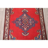 Vintage Bakhtiari Geometric Handmade Wool Persian Area Rug - 5'0" x 3'5"