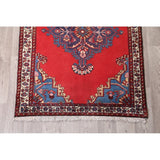 Vintage Bakhtiari Geometric Handmade Wool Persian Area Rug - 5'0" x 3'5"