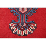 Vintage Bakhtiari Geometric Handmade Wool Persian Area Rug - 5'0" x 3'5"