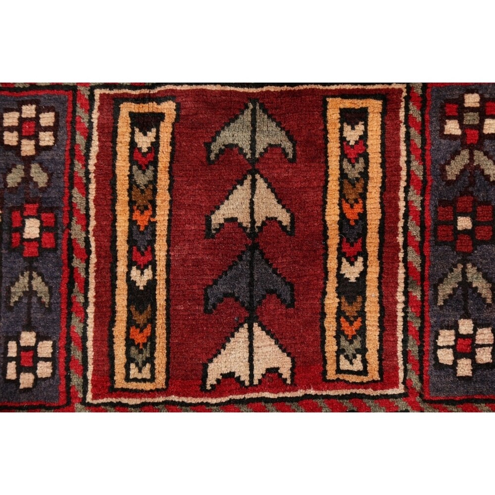 Vintage Bakhtiari Patchwork Oriental Handmade Wool Persian Area Rug - 9'10" x 6'10"