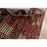Vintage Bakhtiari Patchwork Oriental Handmade Wool Persian Area Rug - 9'10" x 6'10"