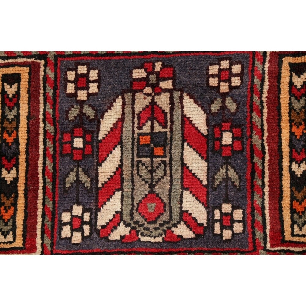 Vintage Bakhtiari Patchwork Oriental Handmade Wool Persian Area Rug - 9'10" x 6'10"