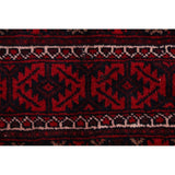 Vintage Balouch Geometric Hand Knotted Wool Persian Area Rug - 6'6" x 3'6"