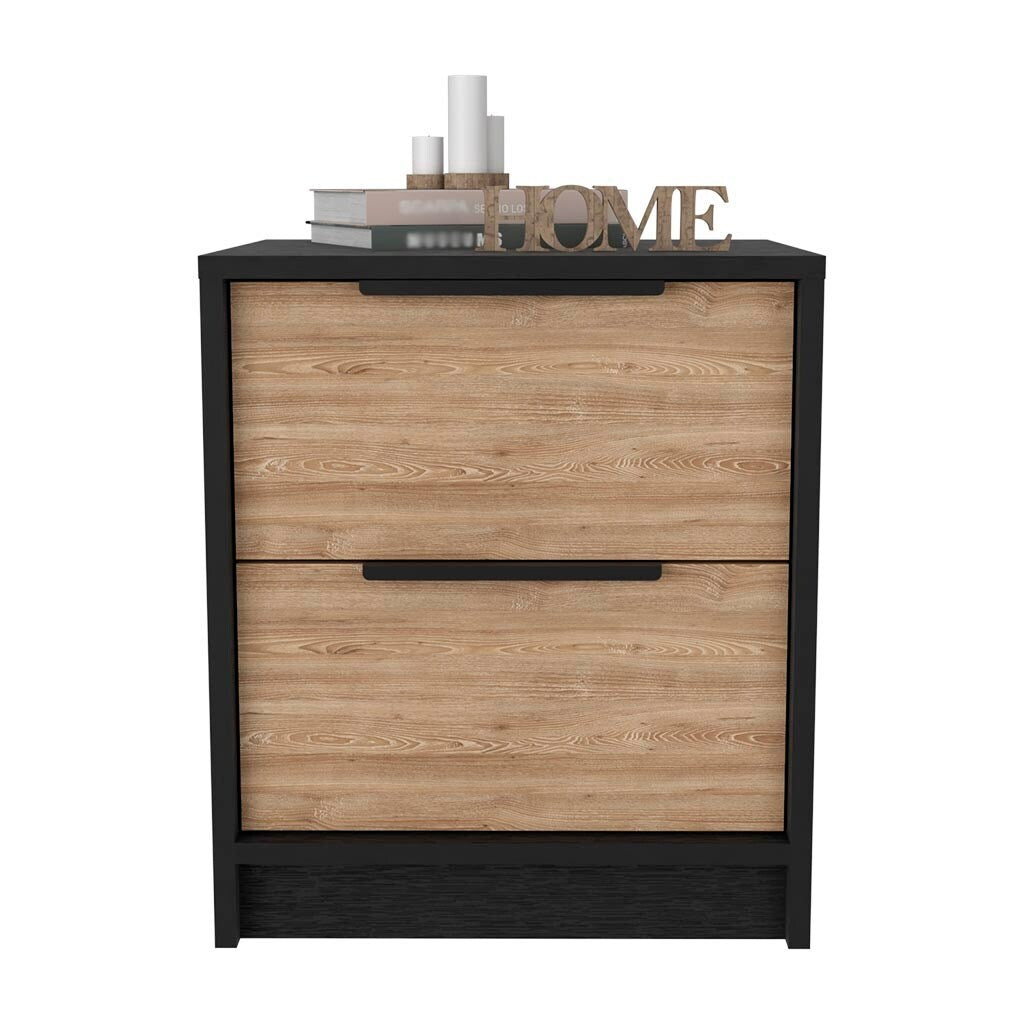 Vintage Bedroom Nightstand With Two Drawers