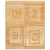Vintage Beige Modern Collection Hand-Knotted Wool Rug (5' 1" X 6' 5") - 5' x 6'