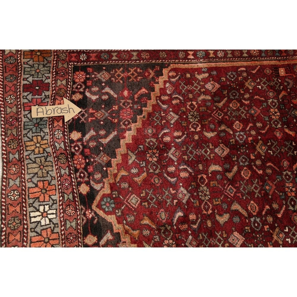 Vintage Bidjar Tribal Oriental Hand Knotted Wool Persian Area Rug - 6'5" x 4'7"