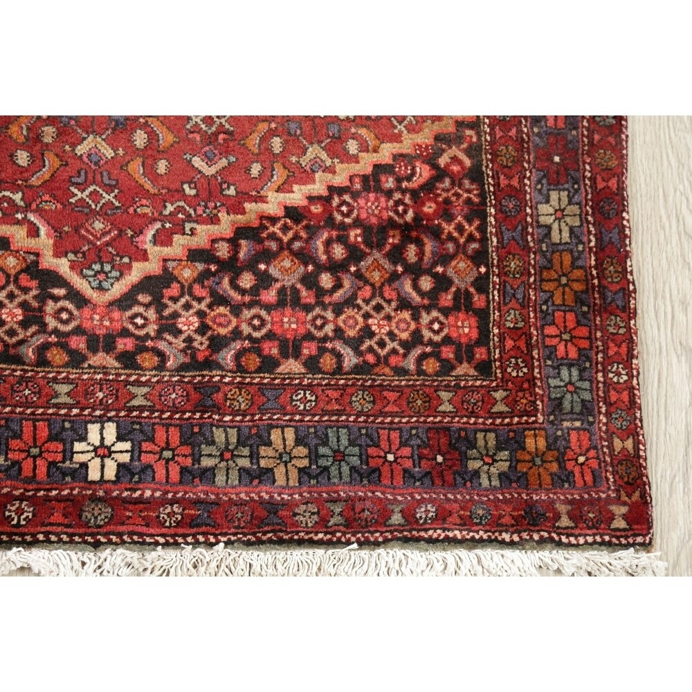 Vintage Bidjar Tribal Oriental Hand Knotted Wool Persian Area Rug - 6'5" x 4'7"