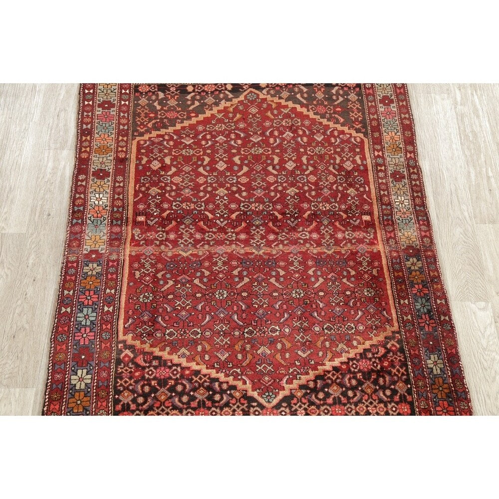 Vintage Bidjar Tribal Oriental Hand Knotted Wool Persian Area Rug - 6'5" x 4'7"